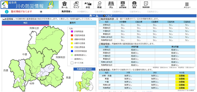 岐阜県川の防災情報の画像